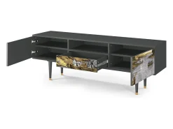 Móvel De Tv| Mueble de TV - 170х59х41 cm - T6 - Mill along a River, Antracite Cinza antracite
