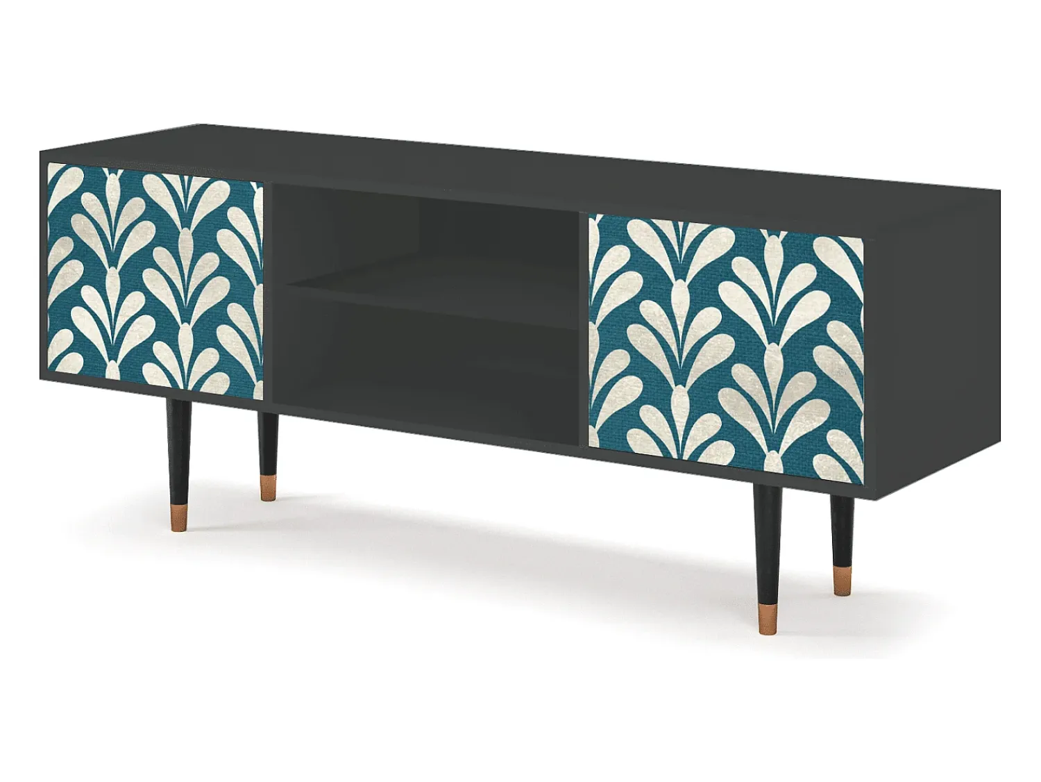 Mueble de TV - 170х69х48 cm - T2 - Milky Tears, Antracite^ Móvel De Tv