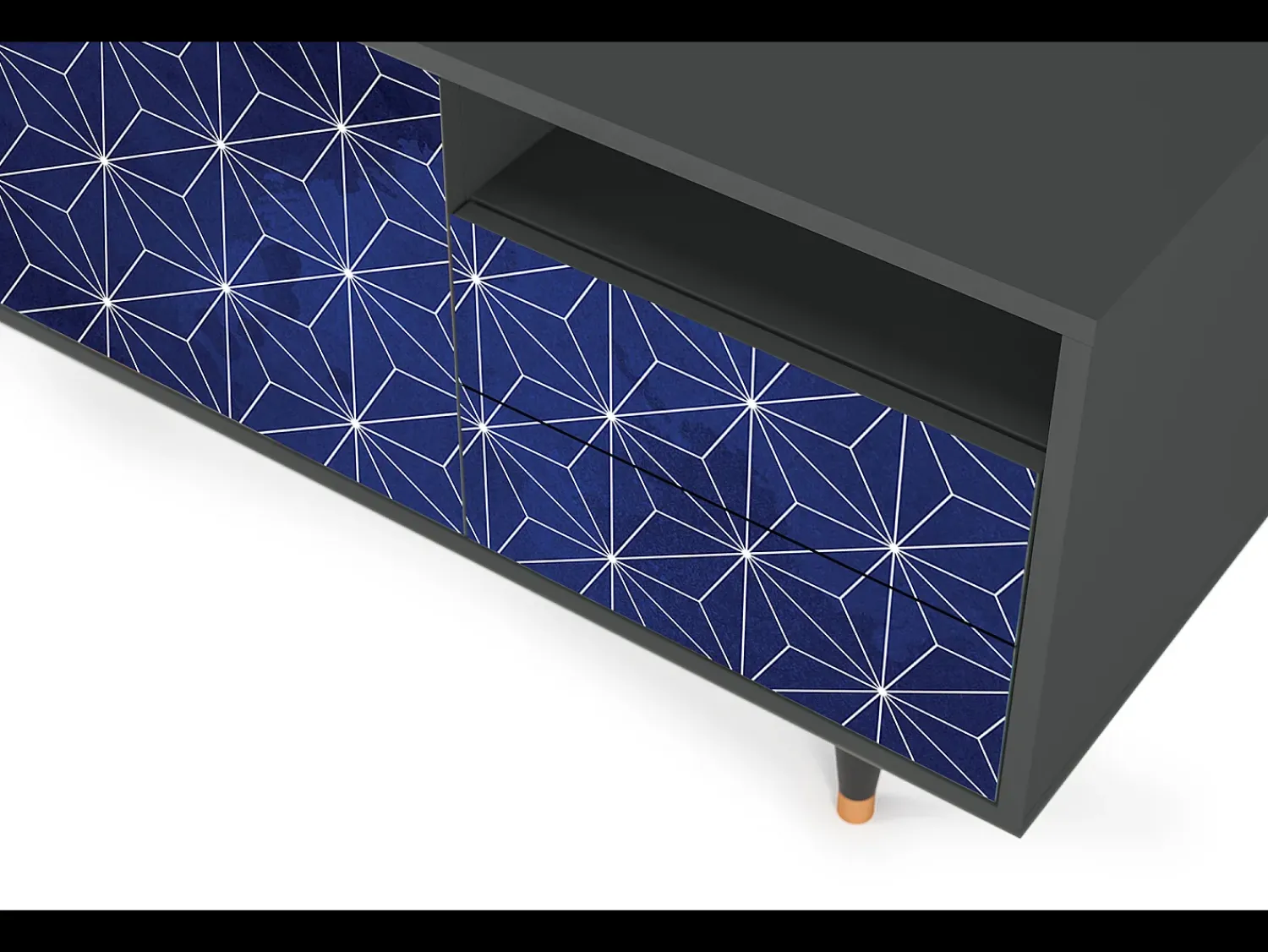 Mueble de TV - 125х56х41 cm - T7 - Milky Way, Antracite^ Móvel De Tv