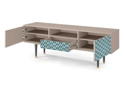 Móvel De Tv| Mueble de TV - 170х59х41 cm - T6 - Milky Tears, Latte Bege