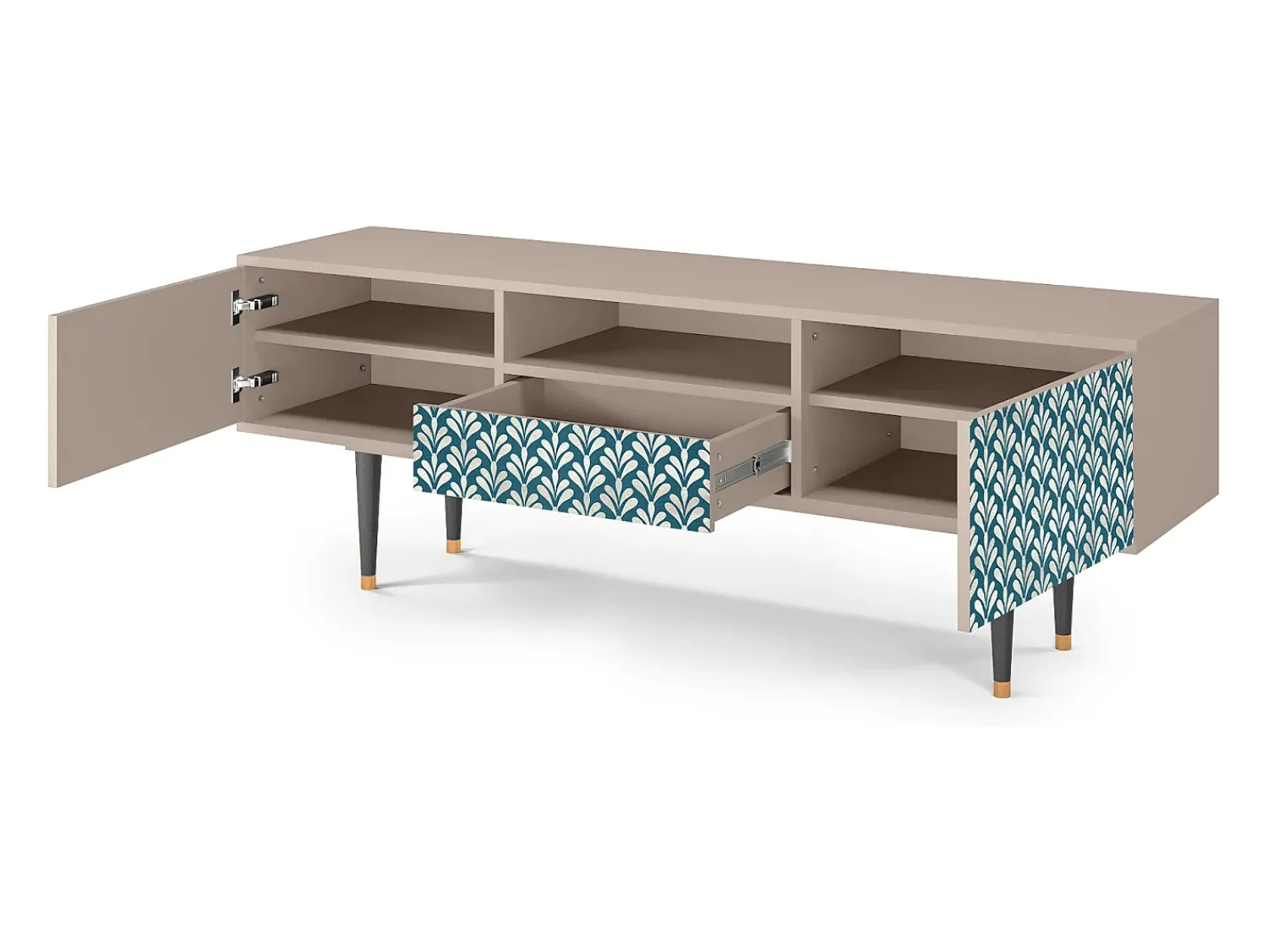 Móvel De Tv| Mueble de TV - 170х59х41 cm - T6 - Milky Tears, Latte Bege