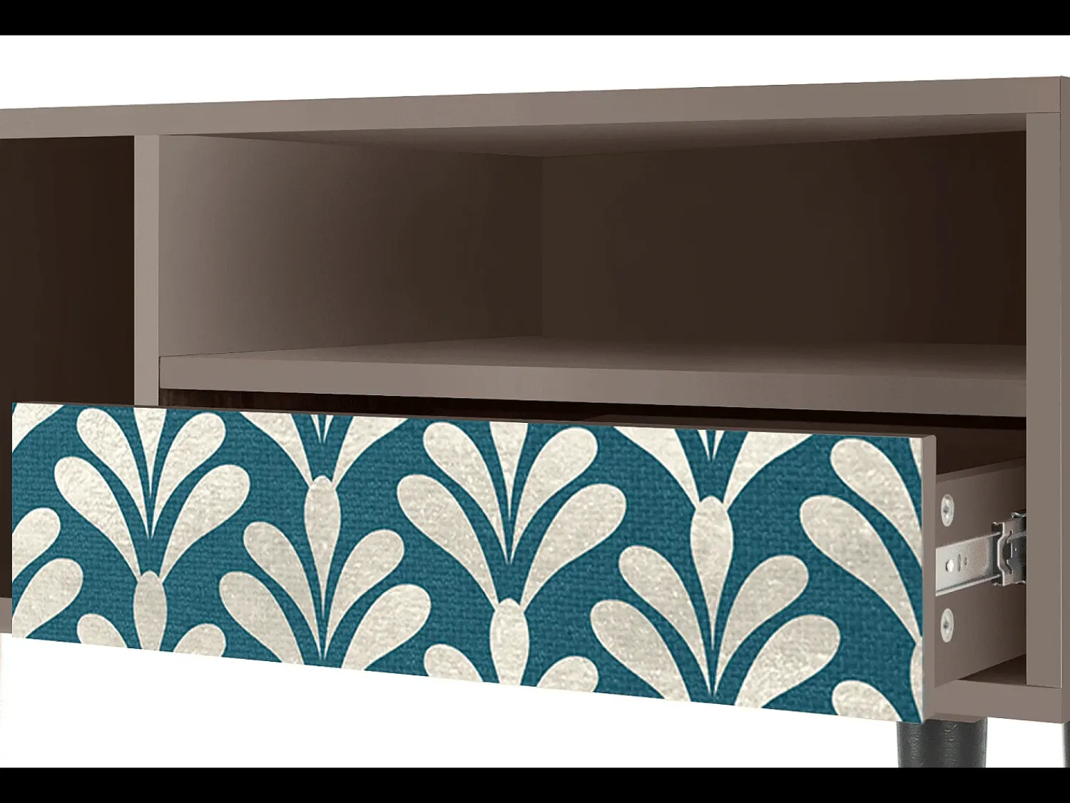 Mueble de TV - 115х59х48 cm - T3 - Milky Tears, Latte^ Móvel De Tv