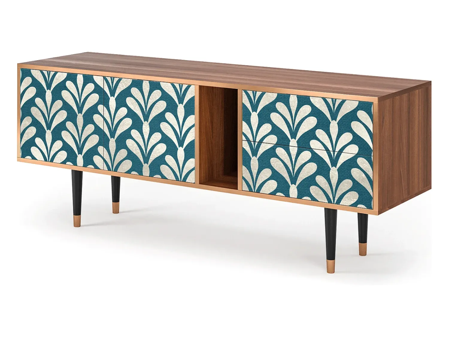 Móvel De Tv* Mueble de TV - 170х69х48 cm - T1 - Milky Tears, Nogueira Castanho