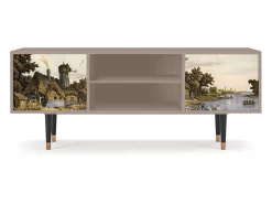 Móvel De Tv* Mueble de TV - 170х69х48 cm - T2 - Mill along a River, Latte Bege