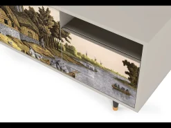 Best Mueble de TV - 125х56х41 cm - T7 - Mill along a River, Areia Bege