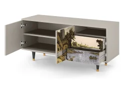 Best Mueble de TV - 125х56х41 cm - T7 - Mill along a River, Areia Bege
