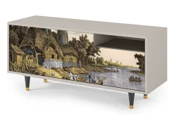 Best Mueble de TV - 125х56х41 cm - T7 - Mill along a River, Areia Bege