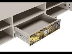New Mueble de TV - 170х59х41 cm - T6 - Mill along a River, Areia Bege