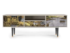 New Mueble de TV - 170х59х41 cm - T6 - Mill along a River, Areia Bege