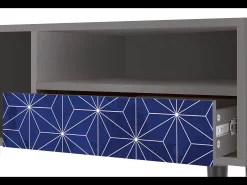 Móvel De Tv* Mueble de TV - 115х59х48 cm - T3 - Milky Way, Cinza Cinzento