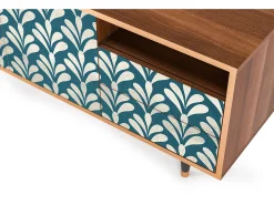 Móvel De Tv| Mueble de TV - 125х56х41 cm - T7 - Milky Tears, Nogueira Castanho