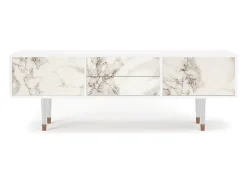 Móvel De Tv| Mueble de TV - 170х59х48 cm - T4 - Milk Marble, Branco Bege