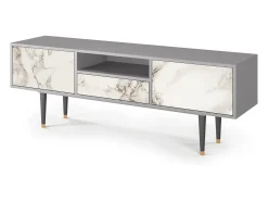 Mueble de TV - 170х59х41 cm - T6 - Milk Marble, Cinza Cinzento