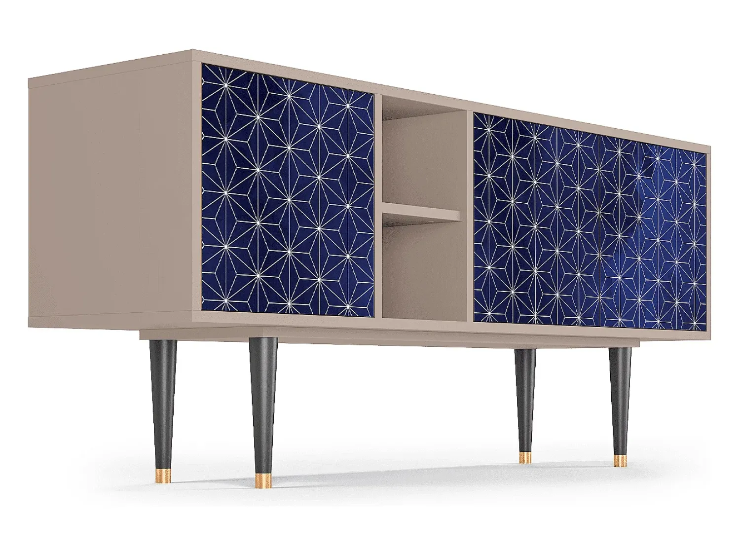 New Mueble de TV - 150х69х41 cm - T5 - Milky Way, Latte Bege