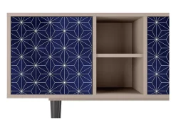New Mueble de TV - 150х69х41 cm - T5 - Milky Way, Latte Bege