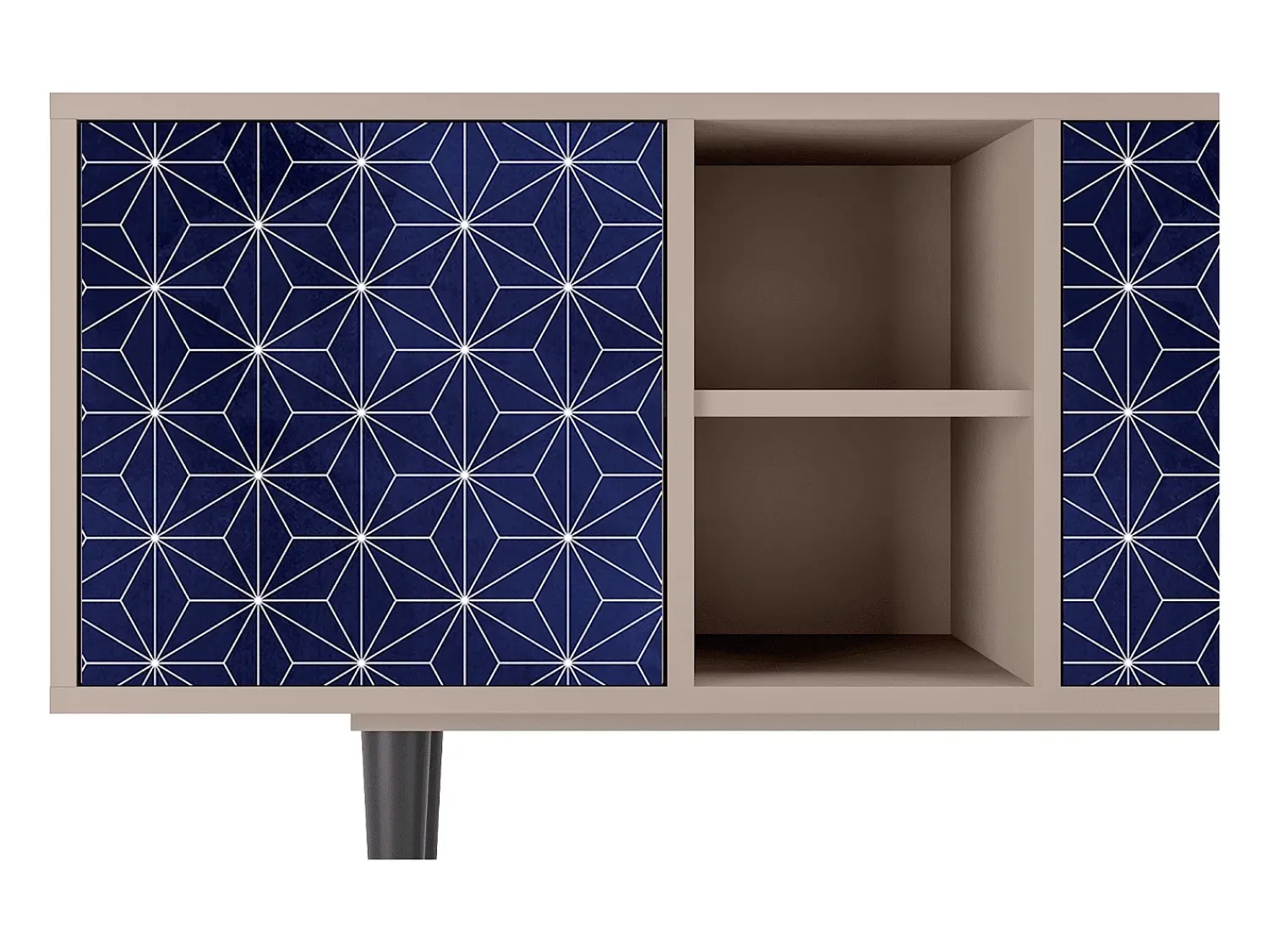 New Mueble de TV - 150х69х41 cm - T5 - Milky Way, Latte Bege