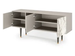 Sale Mueble de TV - 150х69х41 cm - T5 - Milk Marble, Areia Bege