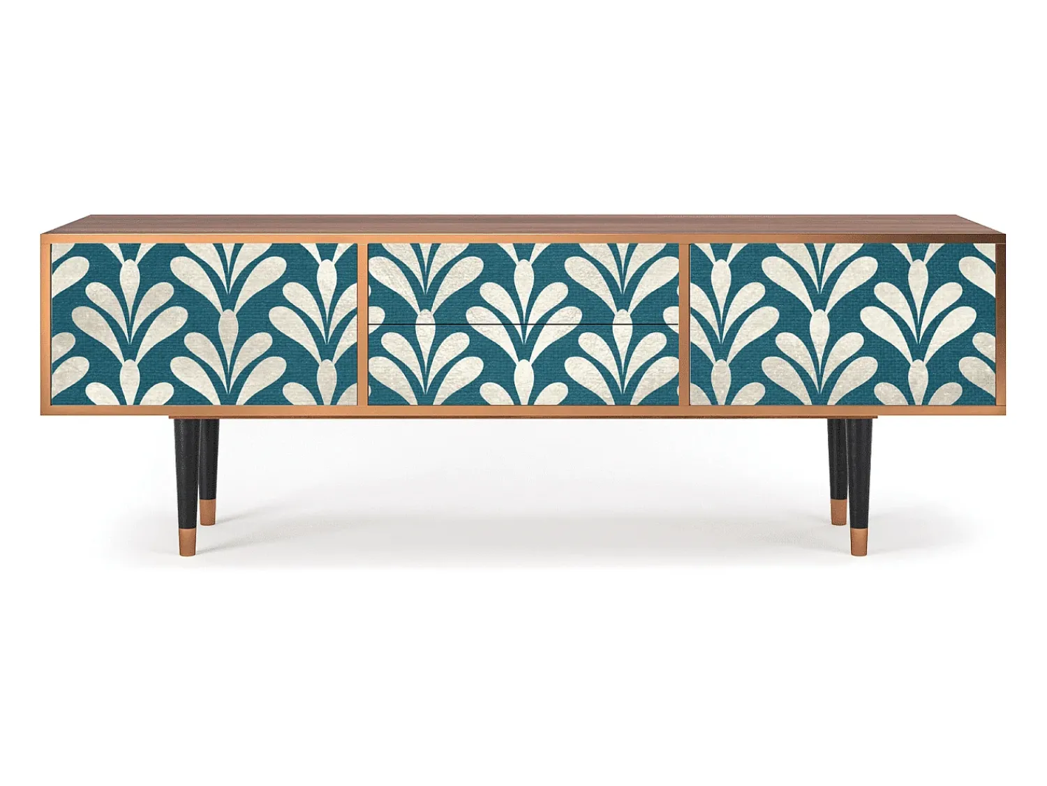 Móvel De Tv* Mueble de TV - 170х59х48 cm - T4 - Milky Tears, Nogueira Castanho