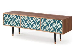 Móvel De Tv* Mueble de TV - 170х59х48 cm - T4 - Milky Tears, Nogueira Castanho