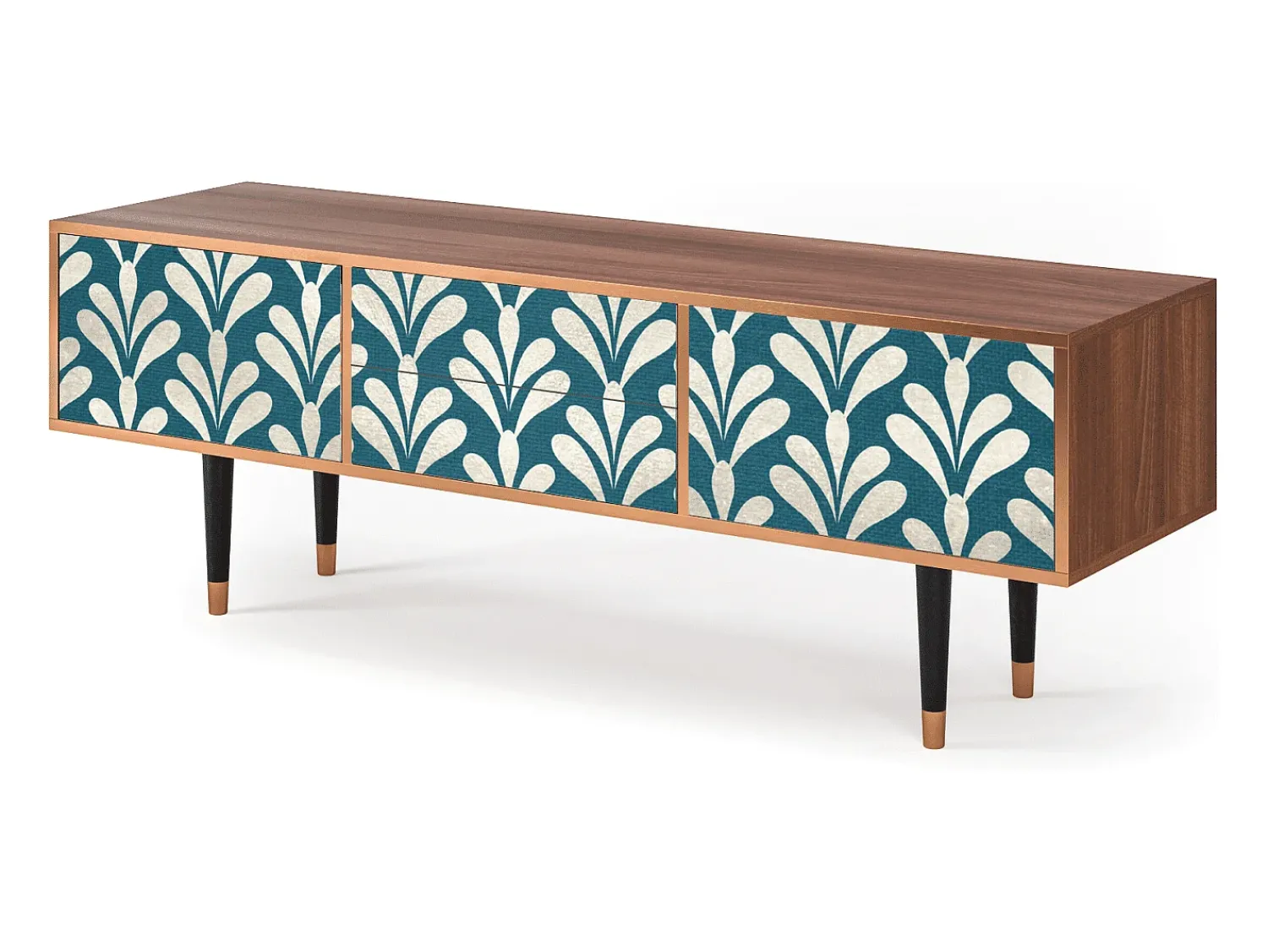 Móvel De Tv* Mueble de TV - 170х59х48 cm - T4 - Milky Tears, Nogueira Castanho