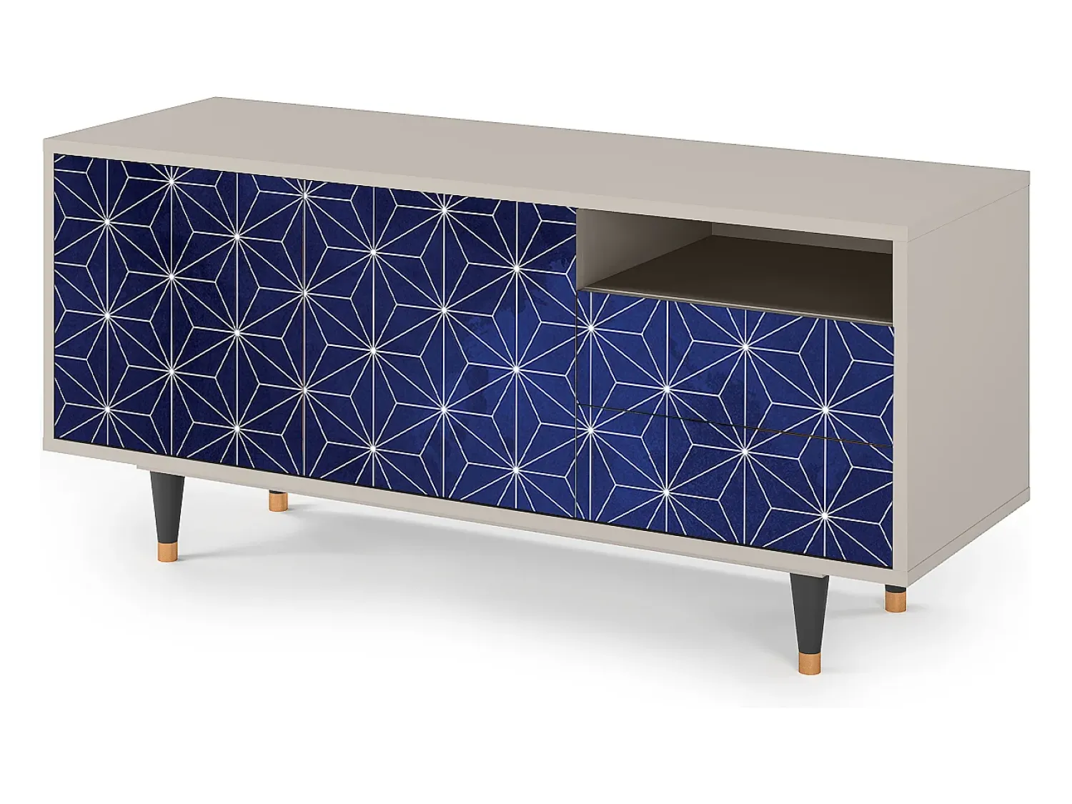 Mueble de TV - 125х56х41 cm - T7 - Milky Way, Areia^ Móvel De Tv