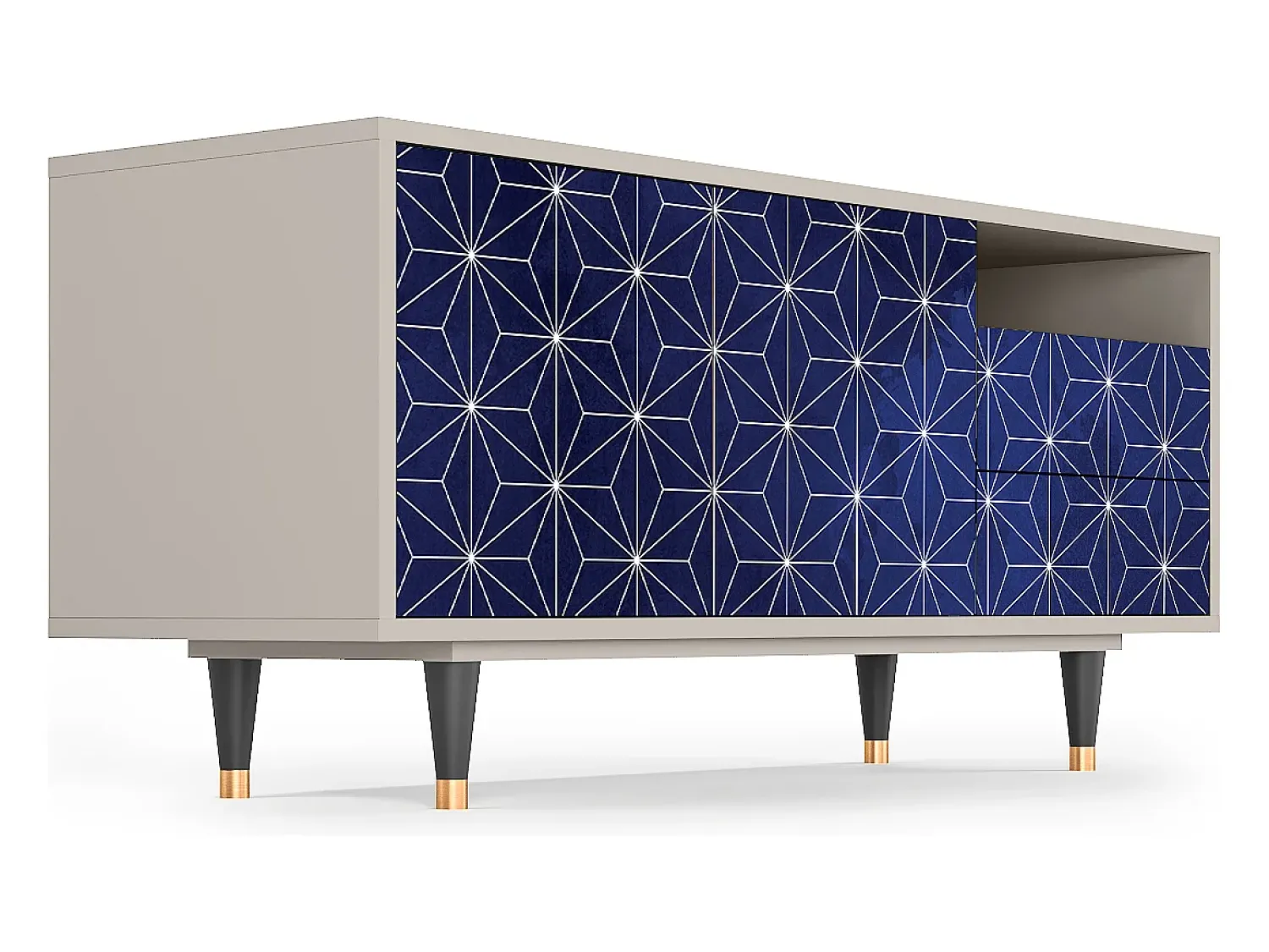 Mueble de TV - 125х56х41 cm - T7 - Milky Way, Areia^ Móvel De Tv