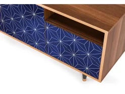 Móvel De Tv| Mueble de TV - 125х56х41 cm - T7 - Milky Way, Nogueira Castanho