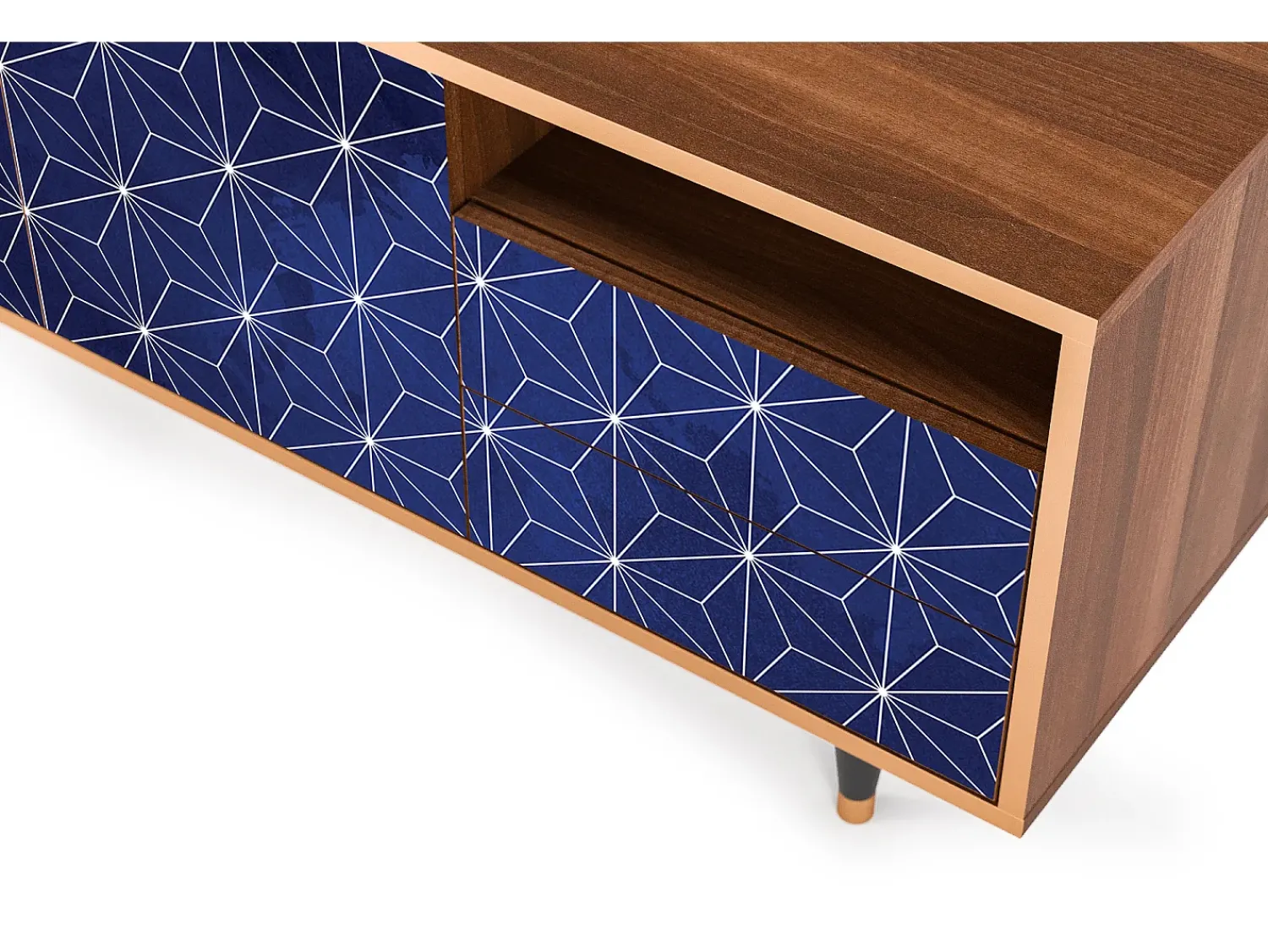 Móvel De Tv| Mueble de TV - 125х56х41 cm - T7 - Milky Way, Nogueira Castanho