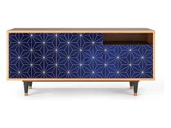 Móvel De Tv| Mueble de TV - 125х56х41 cm - T7 - Milky Way, Nogueira Castanho