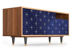 Móvel De Tv| Mueble de TV - 125х56х41 cm - T7 - Milky Way, Nogueira Castanho
