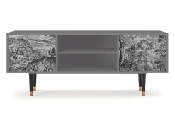 Outlet Mueble de TV - 170х69х48 cm - T2 - Milites Requiescentes, Cinza Cinzento