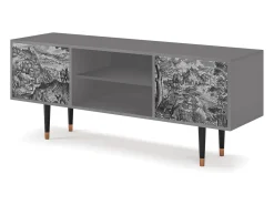 Outlet Mueble de TV - 170х69х48 cm - T2 - Milites Requiescentes, Cinza Cinzento