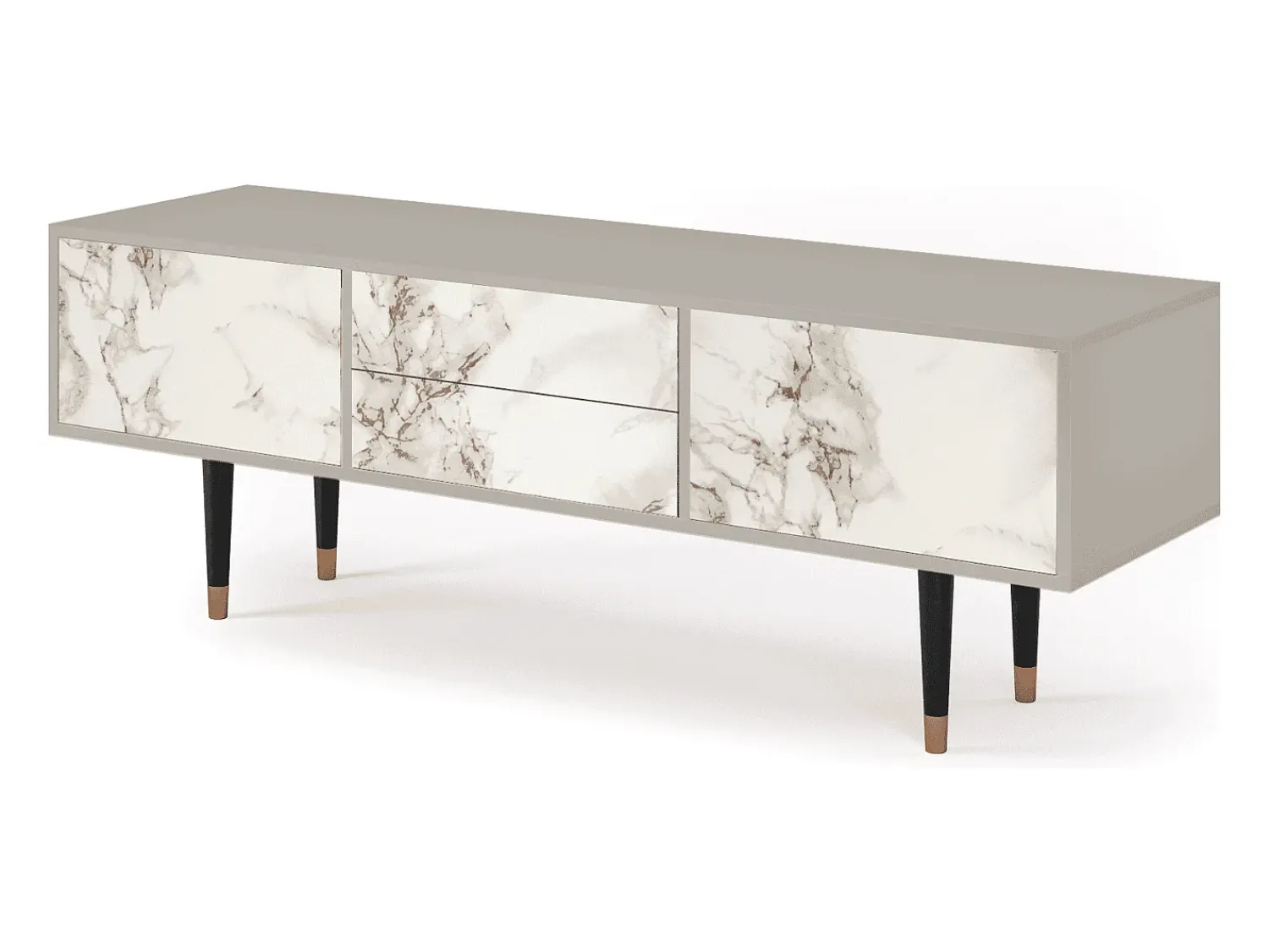 Móvel De Tv| Mueble de TV - 170х59х48 cm - T4 - Milk Marble, Areia Bege