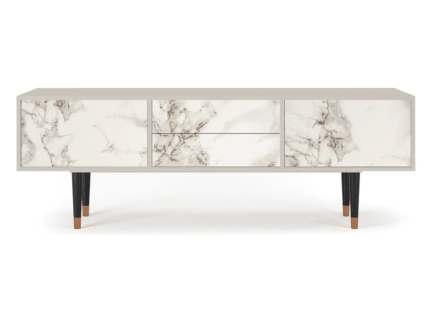 Móvel De Tv| Mueble de TV - 170х59х48 cm - T4 - Milk Marble, Areia Bege