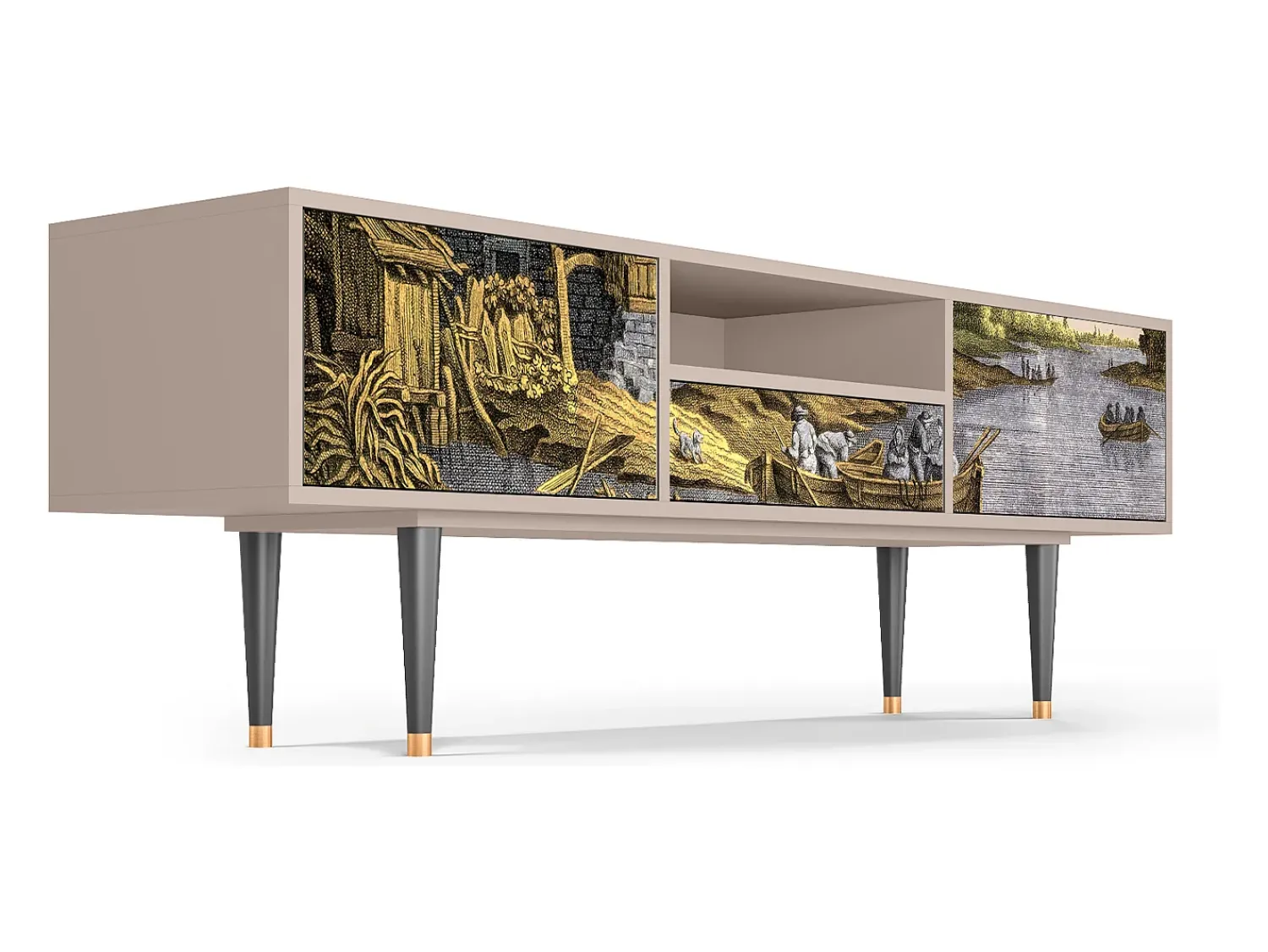 Mueble de TV - 170х59х41 cm - T6 - Mill along a River, Latte^ Móvel De Tv
