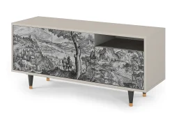 Móvel De Tv| Mueble de TV - 125х56х41 cm - T7 - Milites Requiescentes, Areia Bege