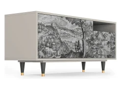 Móvel De Tv| Mueble de TV - 125х56х41 cm - T7 - Milites Requiescentes, Areia Bege