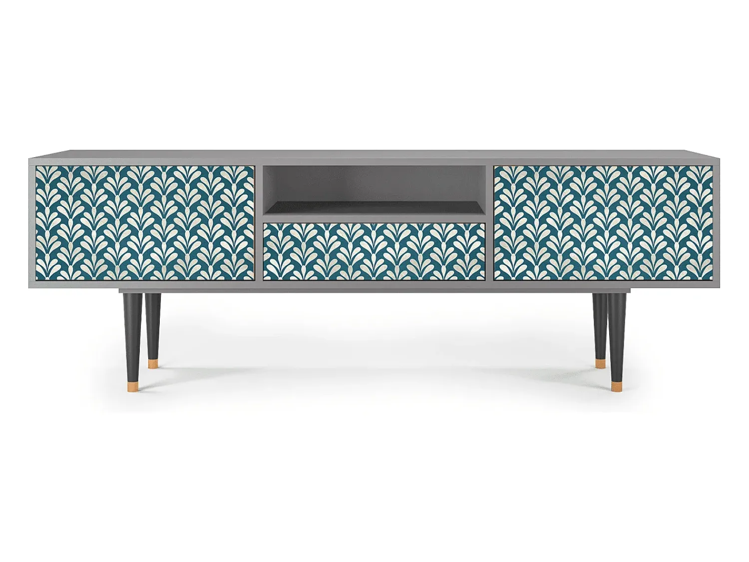 Discount Mueble de TV - 170х59х41 cm - T6 - Milky Tears, Cinza Cinzento