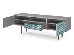Discount Mueble de TV - 170х59х41 cm - T6 - Milky Tears, Cinza Cinzento