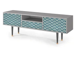 Discount Mueble de TV - 170х59х41 cm - T6 - Milky Tears, Cinza Cinzento