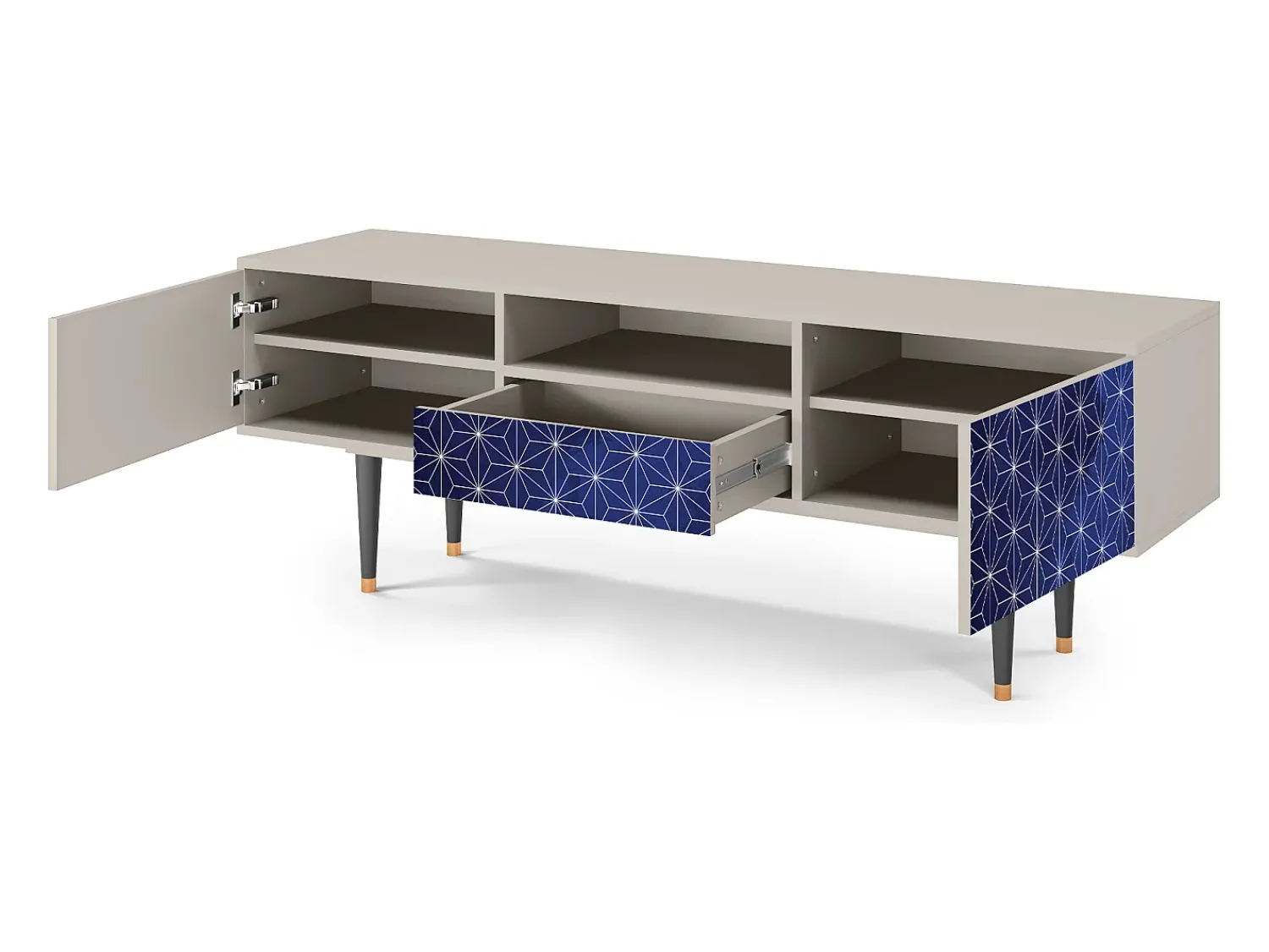 Online Mueble de TV - 170х59х41 cm - T6 - Milky Way, Areia Bege