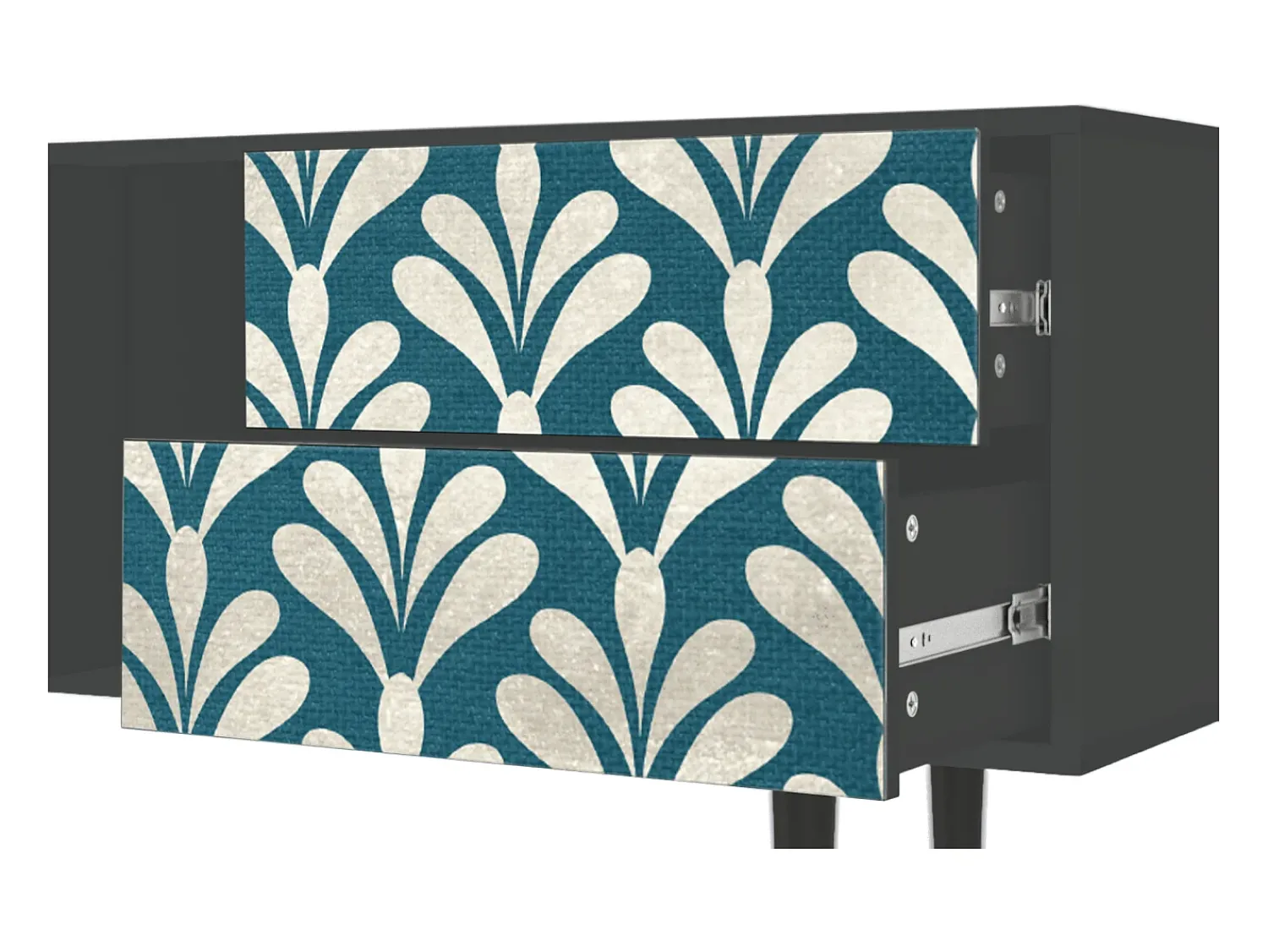 Móvel De Tv| Mueble de TV - 170х69х48 cm - T1 - Milky Tears, Antracite Cinza antracite
