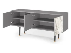 Sale Mueble de TV - 150х69х41 cm - T5 - Milk Marble, Cinza Cinzento
