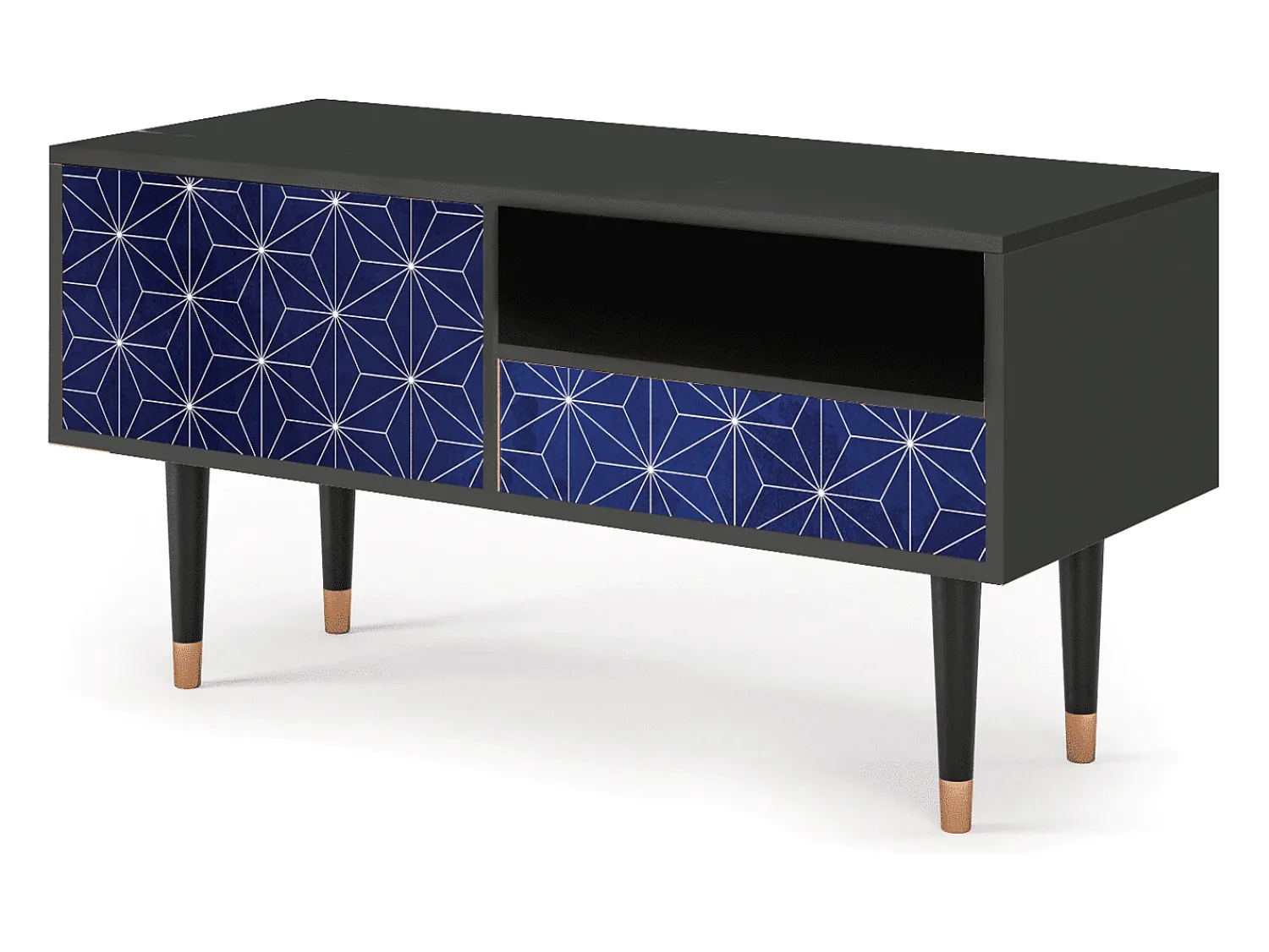 Móvel De Tv| Mueble de TV - 115х59х48 cm - T3 - Milky Way, Antracite Cinza antracite