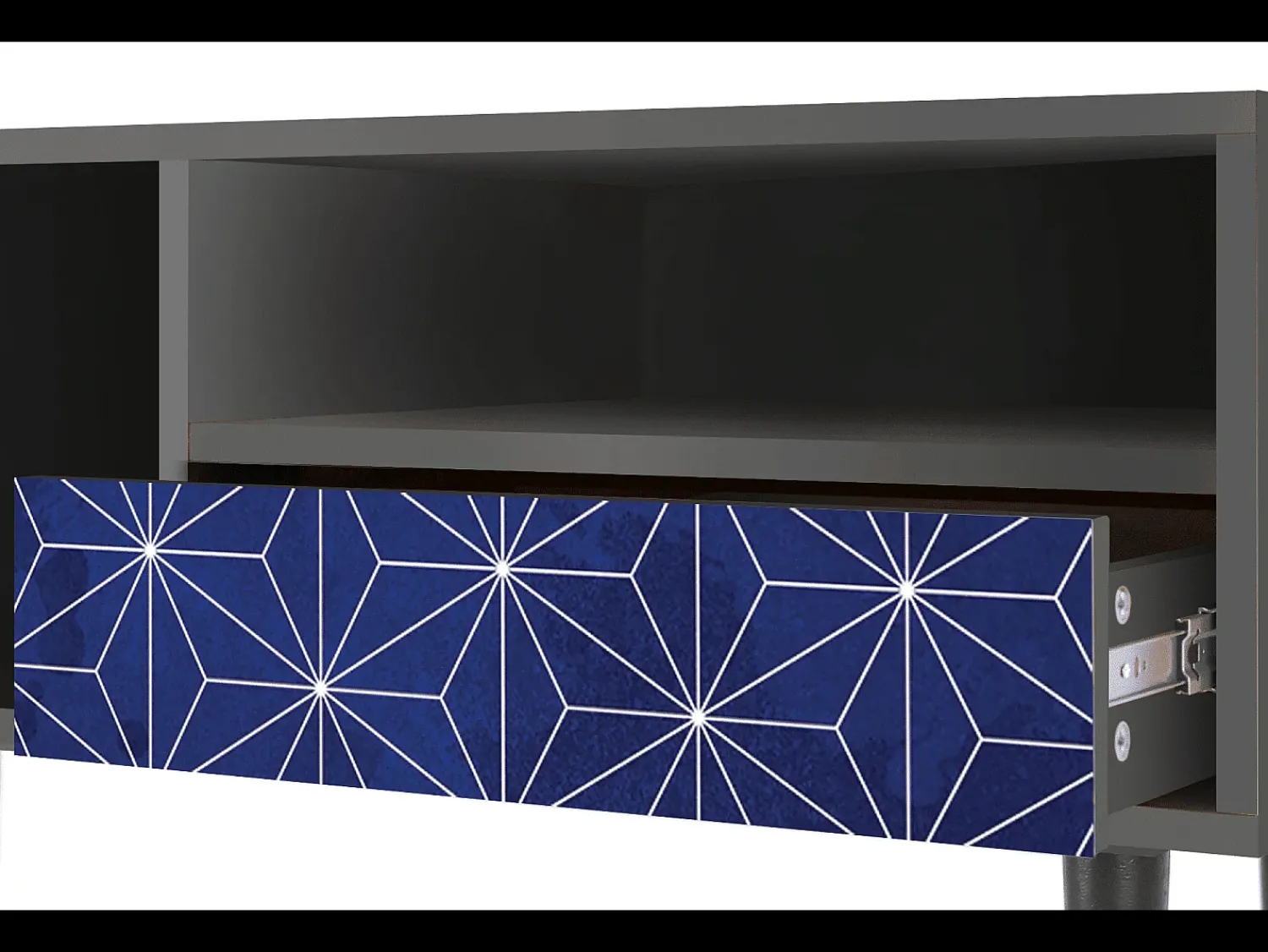Móvel De Tv| Mueble de TV - 115х59х48 cm - T3 - Milky Way, Antracite Cinza antracite