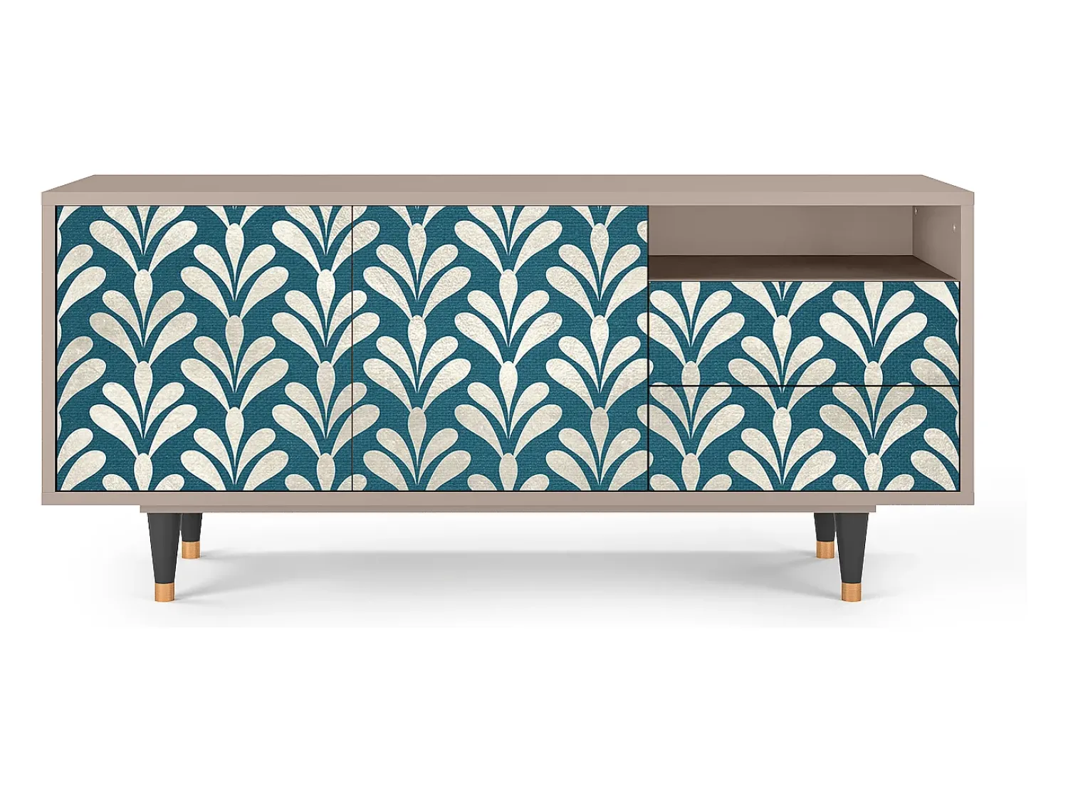 Móvel De Tv| Mueble de TV - 125х56х41 cm - T7 - Milky Tears, Latte Bege