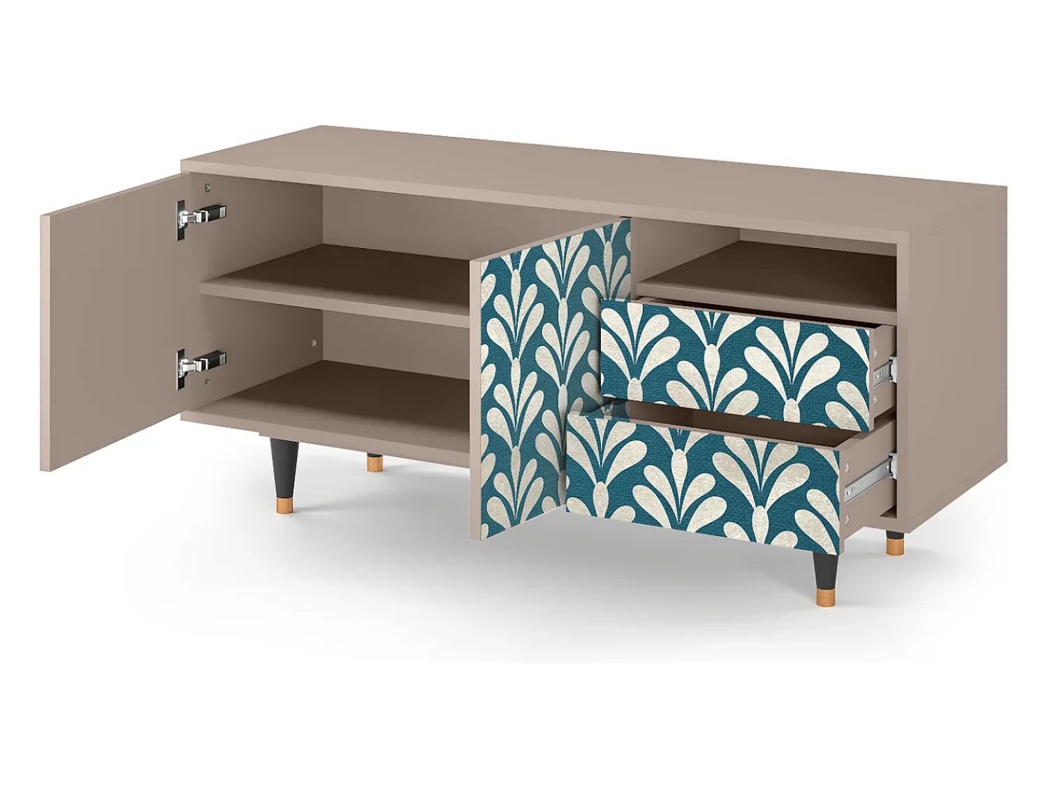 Móvel De Tv| Mueble de TV - 125х56х41 cm - T7 - Milky Tears, Latte Bege