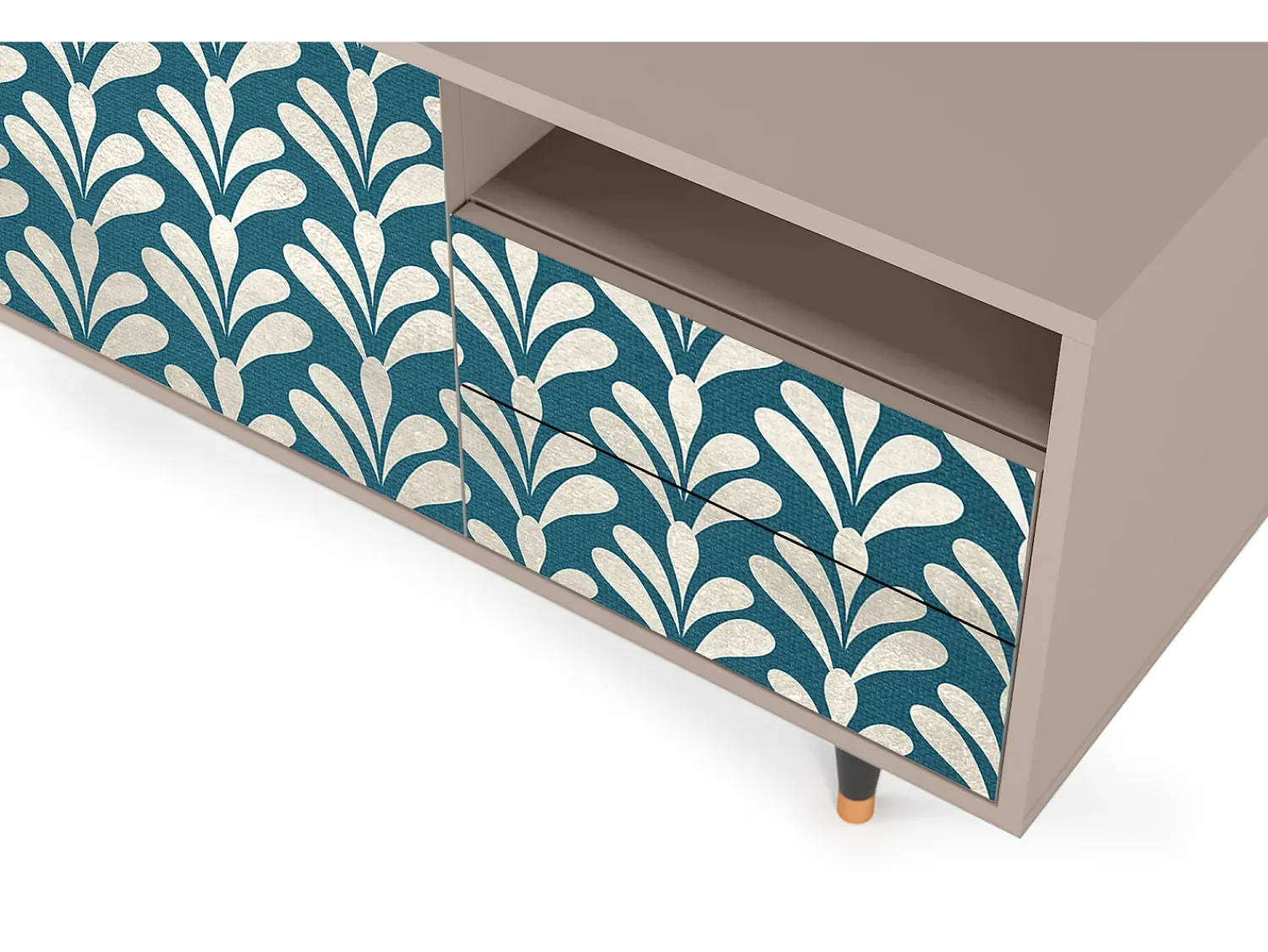 Móvel De Tv| Mueble de TV - 125х56х41 cm - T7 - Milky Tears, Latte Bege