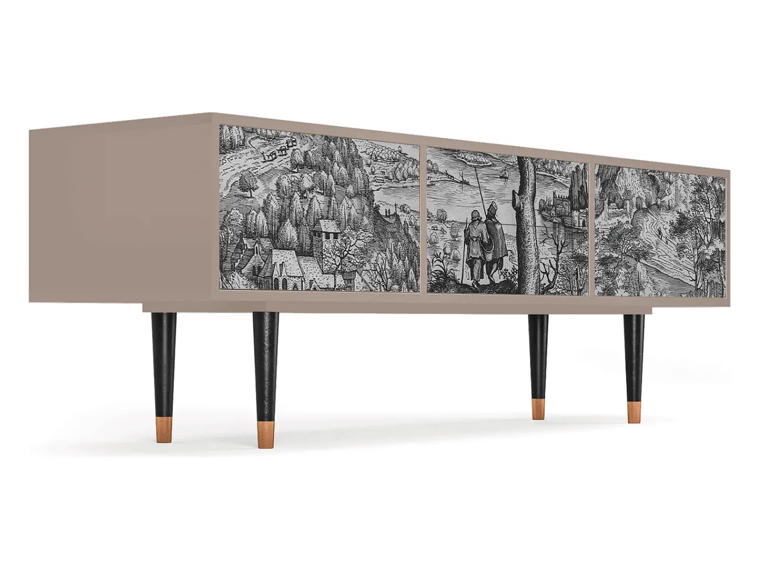 Móvel De Tv| Mueble de TV - 170х59х48 cm - T4 - Milites Requiescentes, Latte Bege