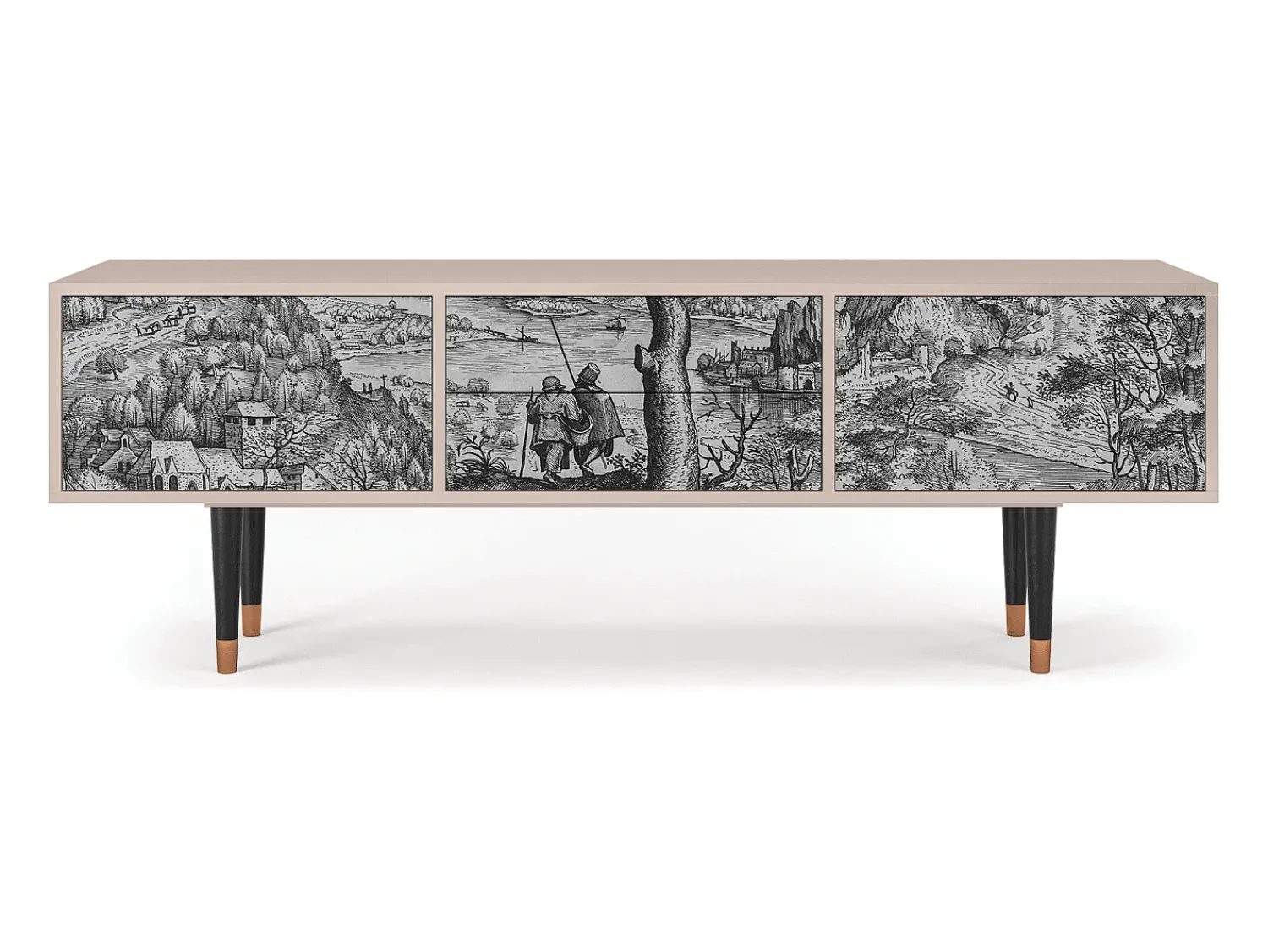 Móvel De Tv| Mueble de TV - 170х59х48 cm - T4 - Milites Requiescentes, Latte Bege